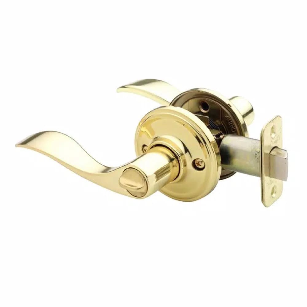 Copper Creek Waverlie Polished Brass Privacy Bed/Bath Door Lever