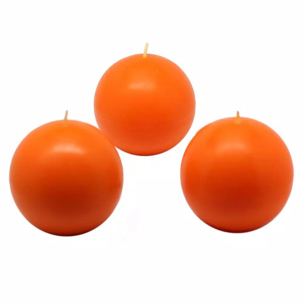 Zest Candle Biedermann and Sons 3 in. Orange Ball Candles, 6-Pack