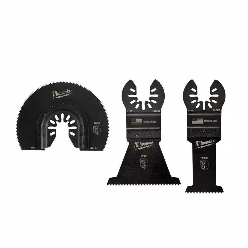 Milwaukee OPEN-LOK 3-Piece Wood Cutting Oscillating Multi-Tool Blade Kit