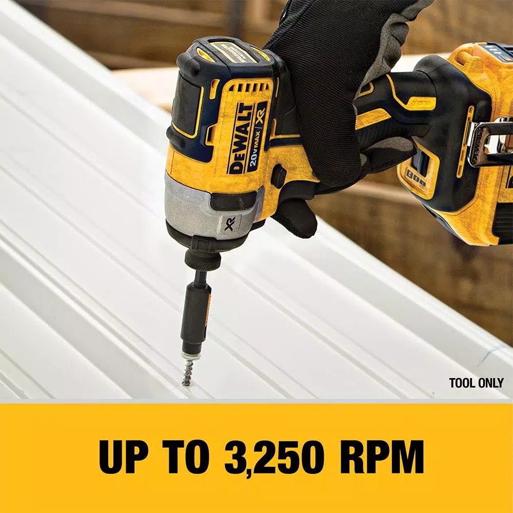 DEWALT 20V MAX XR Brushless 3-Speed 1/4 in. Impact Driver & Reciprocating Saw Combo Kit with 5.0Ah Battery