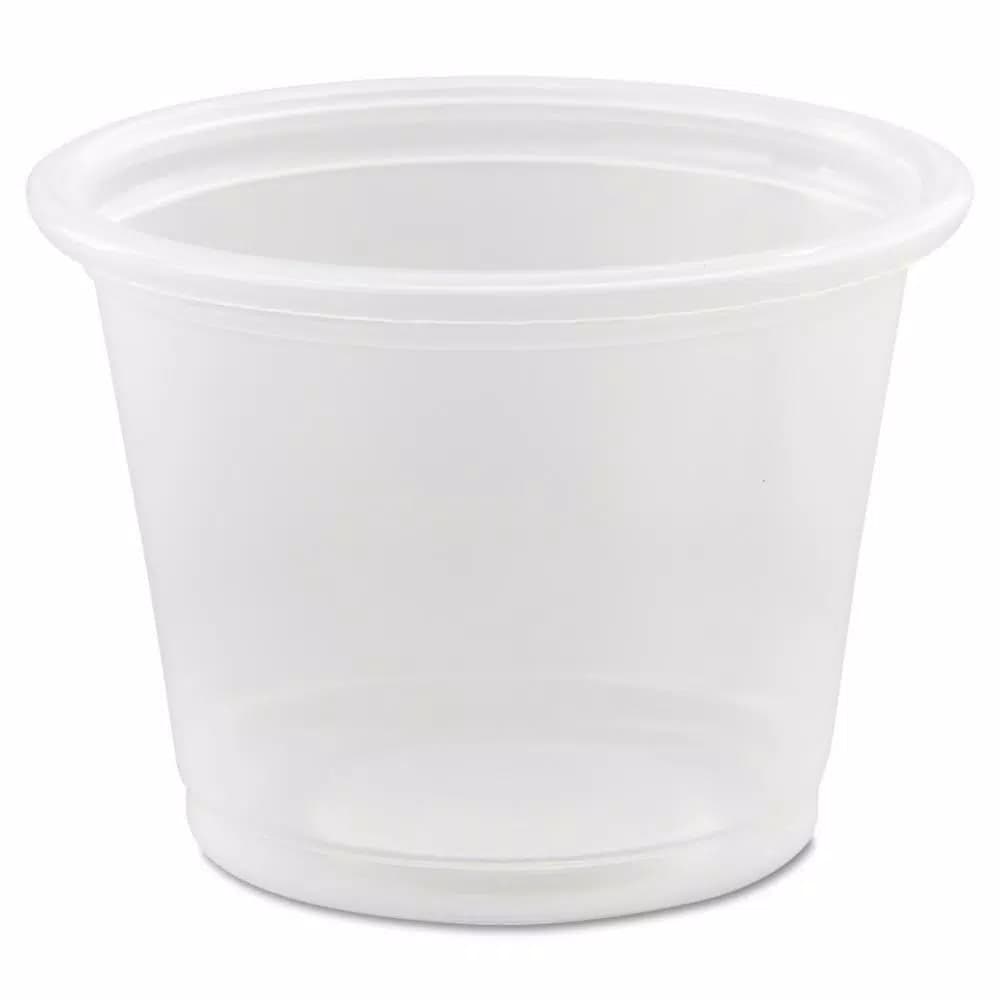 DART Conex 1 oz. Clear Polypropylene Portion Containers, 2500 Count Case