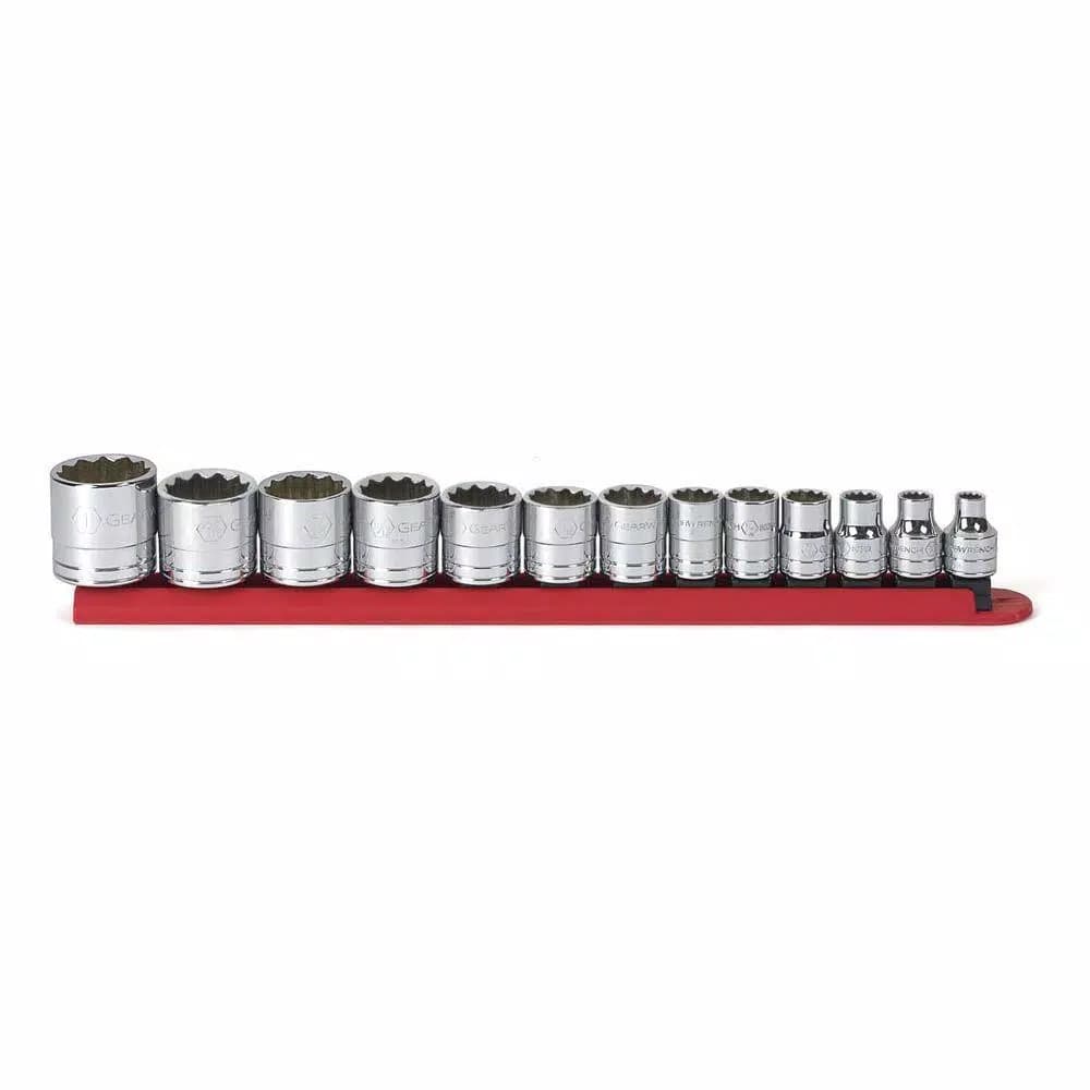 GEARWRENCH 3/8 in. Drive SAE 12-Point Standard Socket Set, 13-Piece
