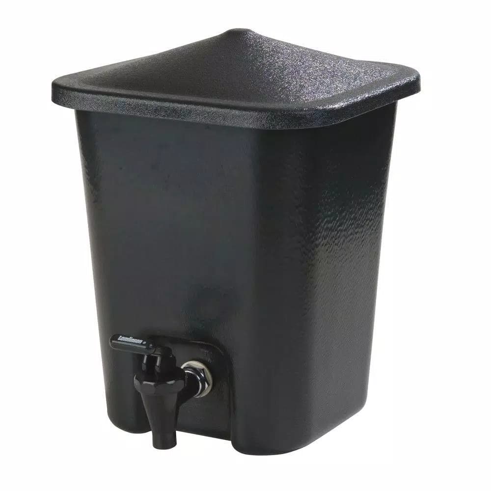 Carlisle Coldmaster 5 Qt Milk Dispenser with Lid and Faucet - Black