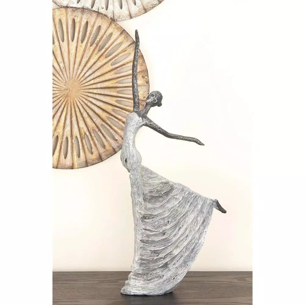 LITTON LANE The Dancer Decorative Figurine - 21 in. x 12 in. Polystone Sculpture