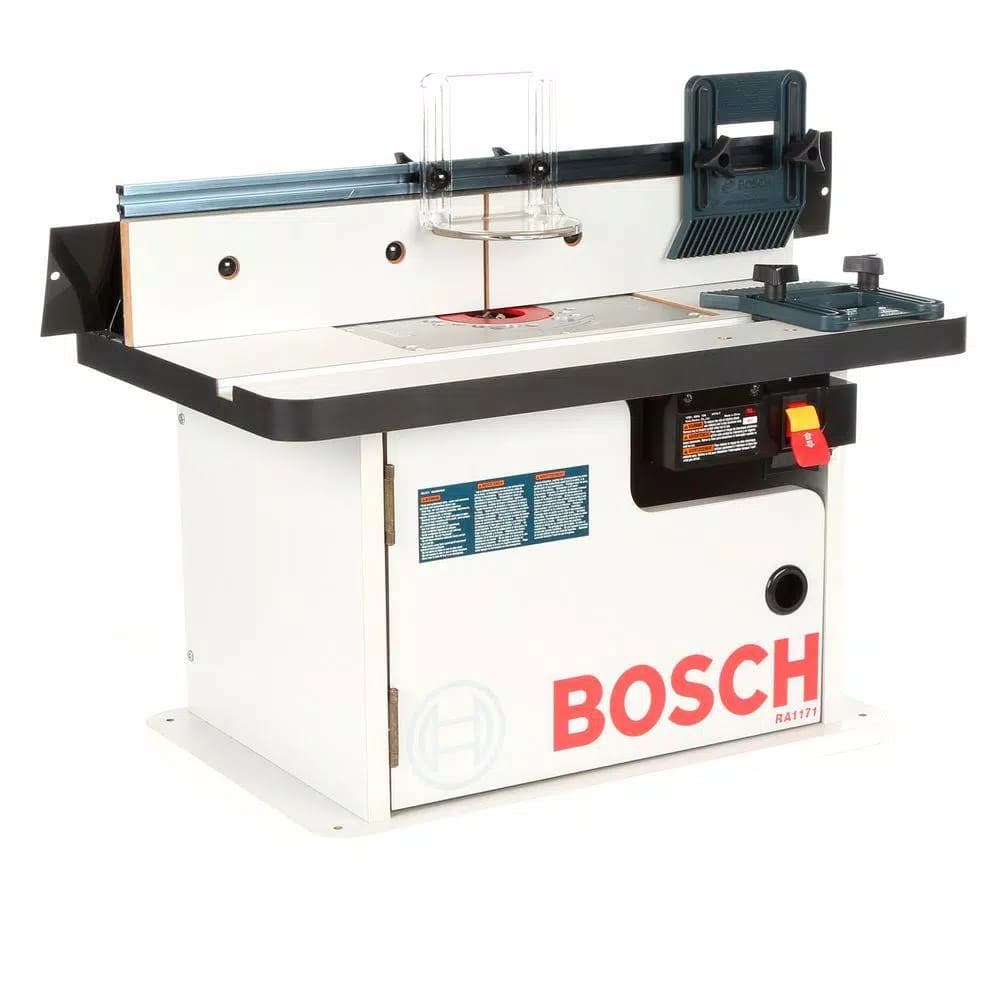 Bosch Laminated MDF Benchtop Router Table with Cabinet and Aluminum Fence