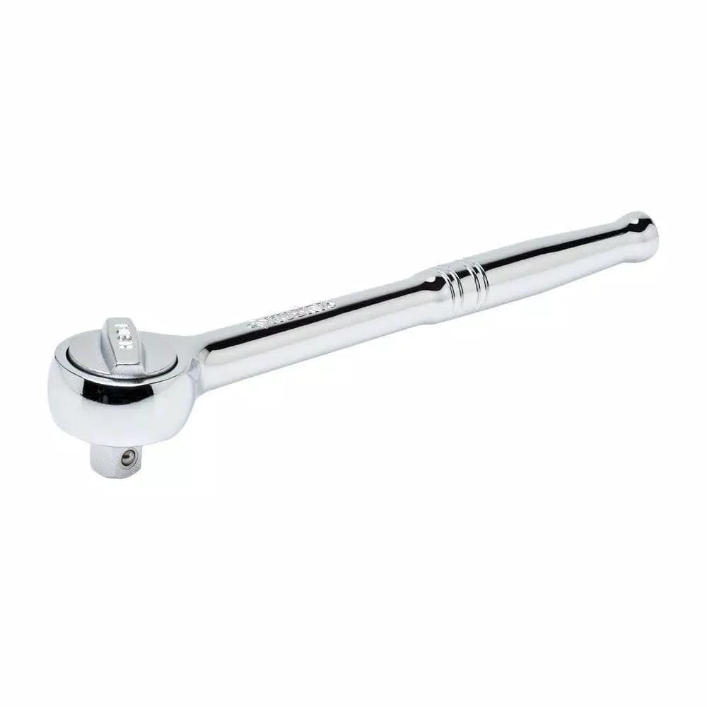 Husky 3/8 in. Drive Round Head Ratchet, 40-Tooth, Alloy Steel
