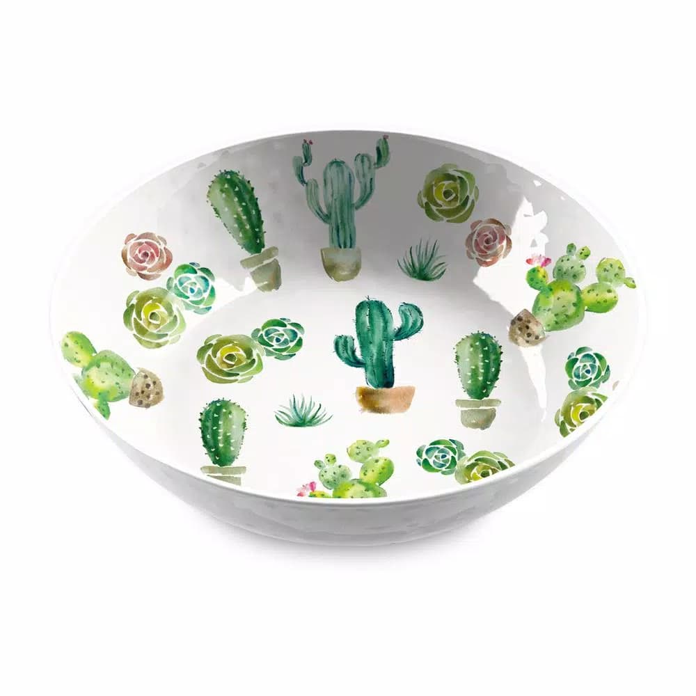 Unbranded Desert Garden Melamine Serving Bowl, 135 oz, Shatterproof & Dishwasher Safe