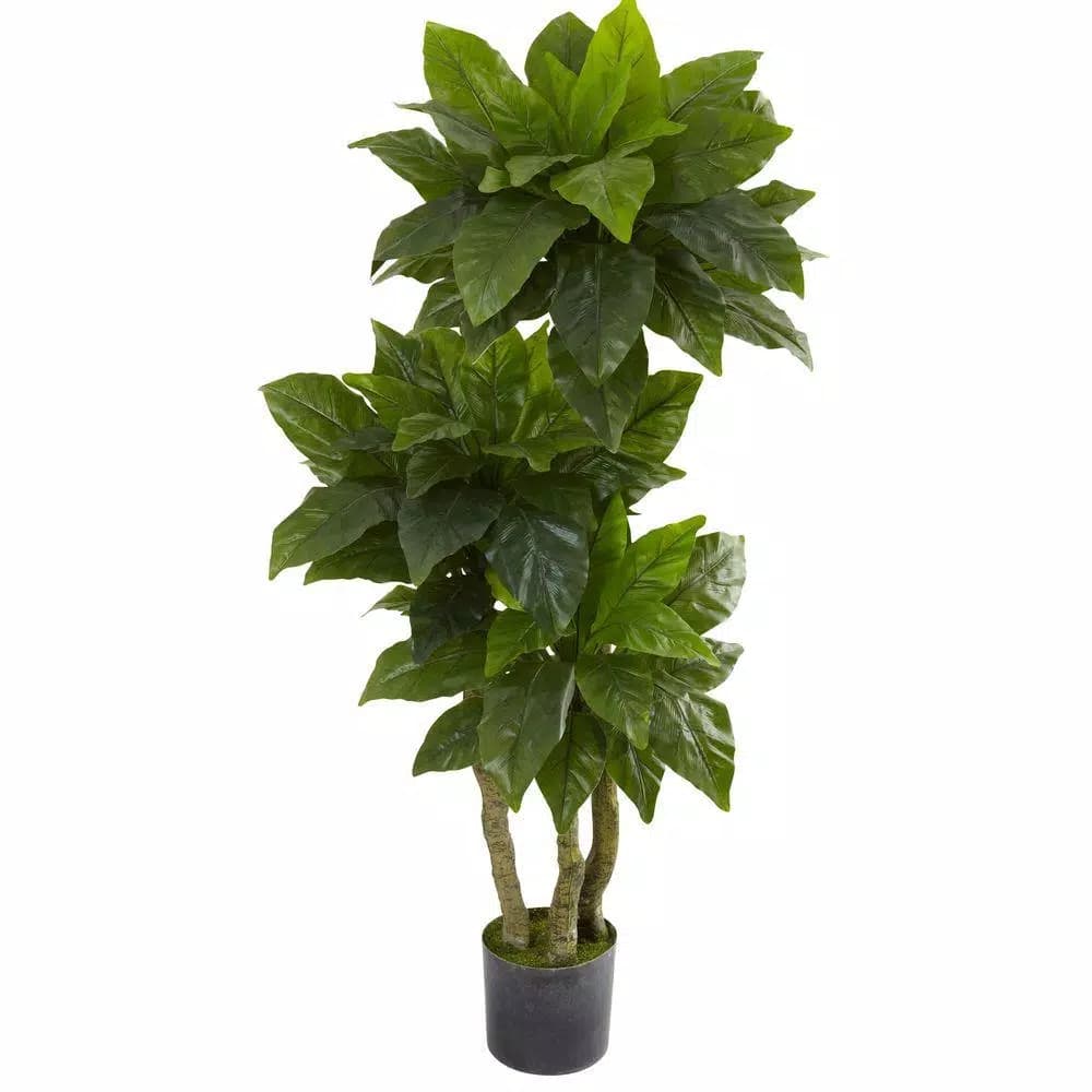 Nearly Natural 5 ft. UV Resistant Artificial Bird Nest Fern Tree - Indoor/Outdoor