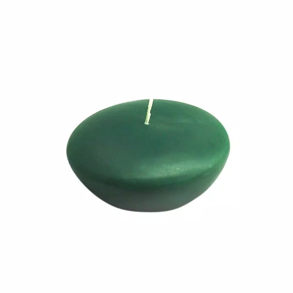 Zest Candle 3 in. Hunter Green Floating Candles, 12-Pack