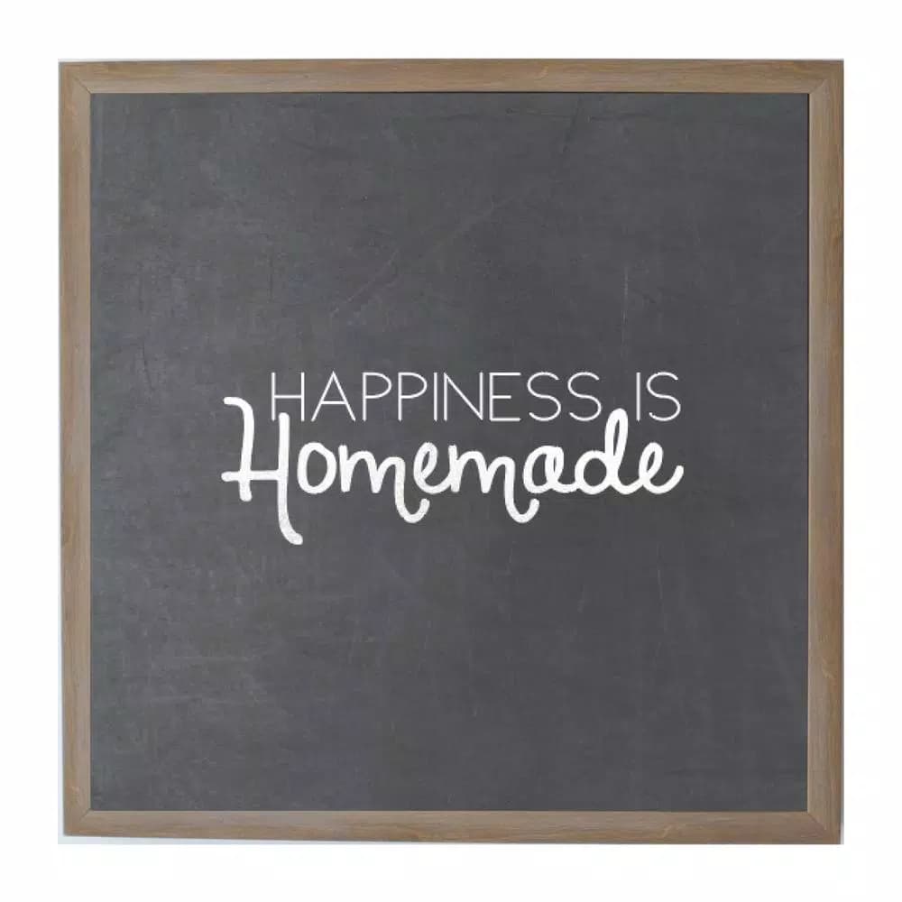 Petal Lane Home Happiness Is Homemade Magnetic Memo Board, Rustic Brown Frame