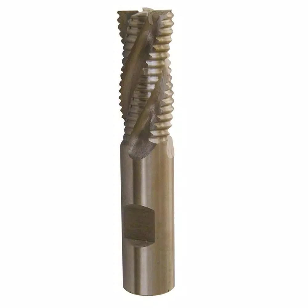 Drill America 3/8 in. Cobalt Roughing End Mill Specialty Bit, Single End Style