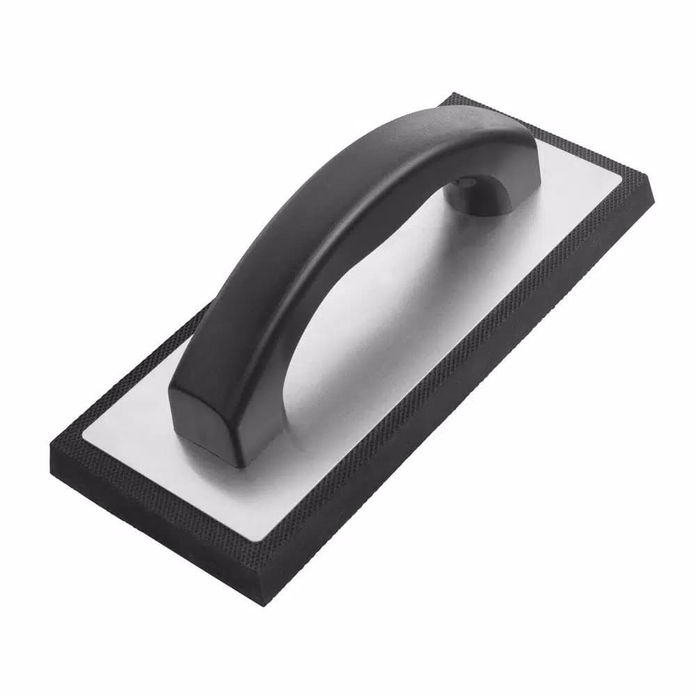 Unbranded Molded Rubber Grout Float with Aluminum Back Plate, 9.5 in. x 4 in.