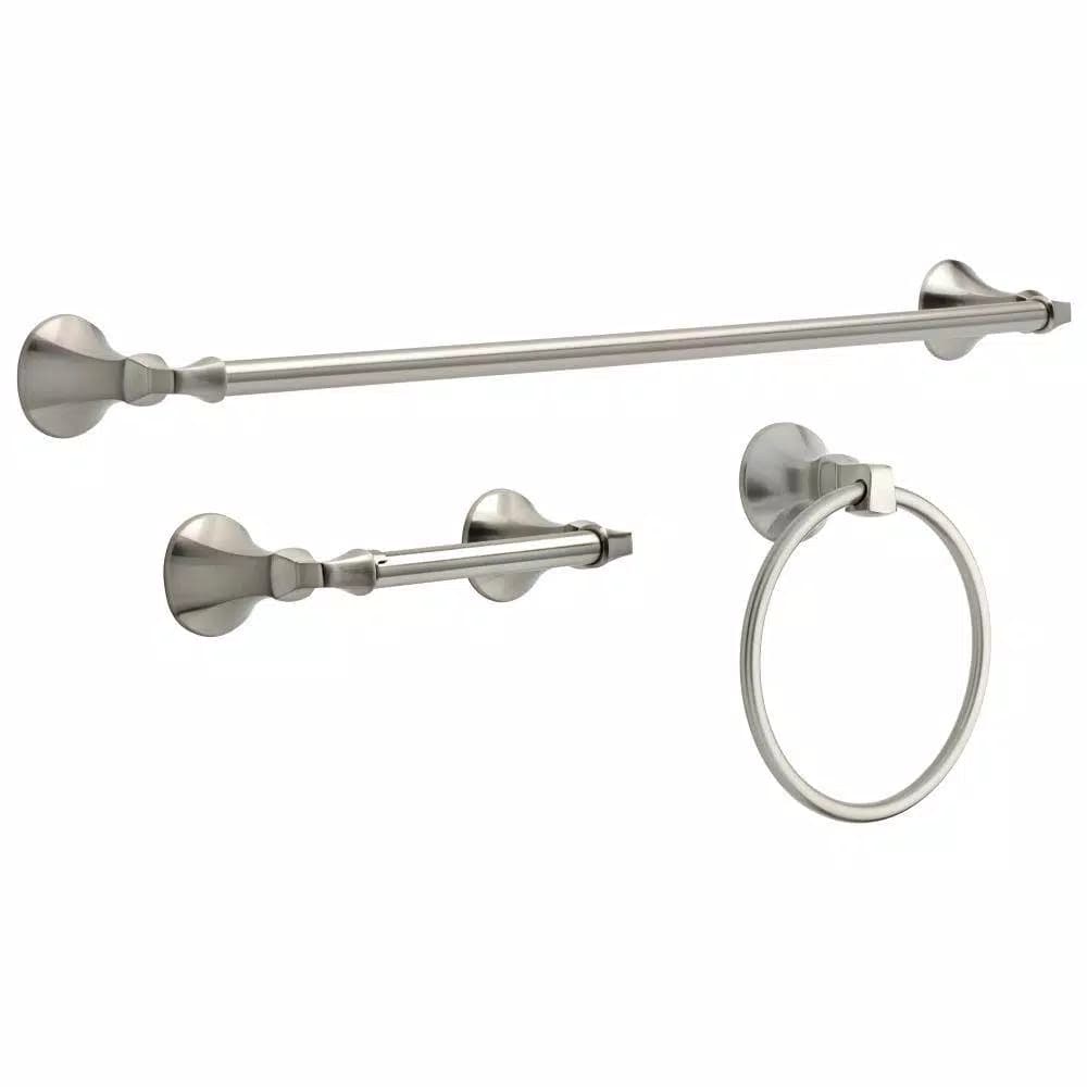 Delta Mandara 3-Piece Bath Hardware Set, SpotShield Brushed Nickel