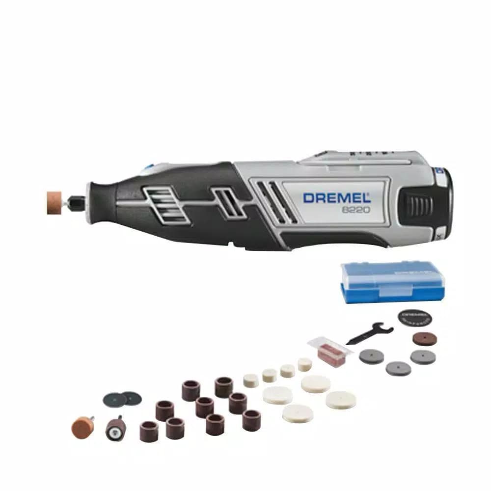 Dremel 8220 12V MAX Lithium-Ion Variable Speed Cordless Rotary Tool Kit with 30 Accessories and Case