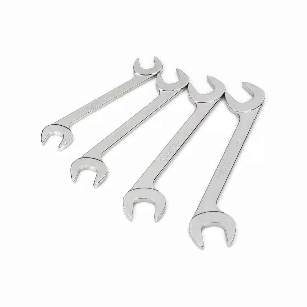 TEKTON 4-Piece Metric Angle Head Open End Wrench Set, 24 mm to 32 mm
