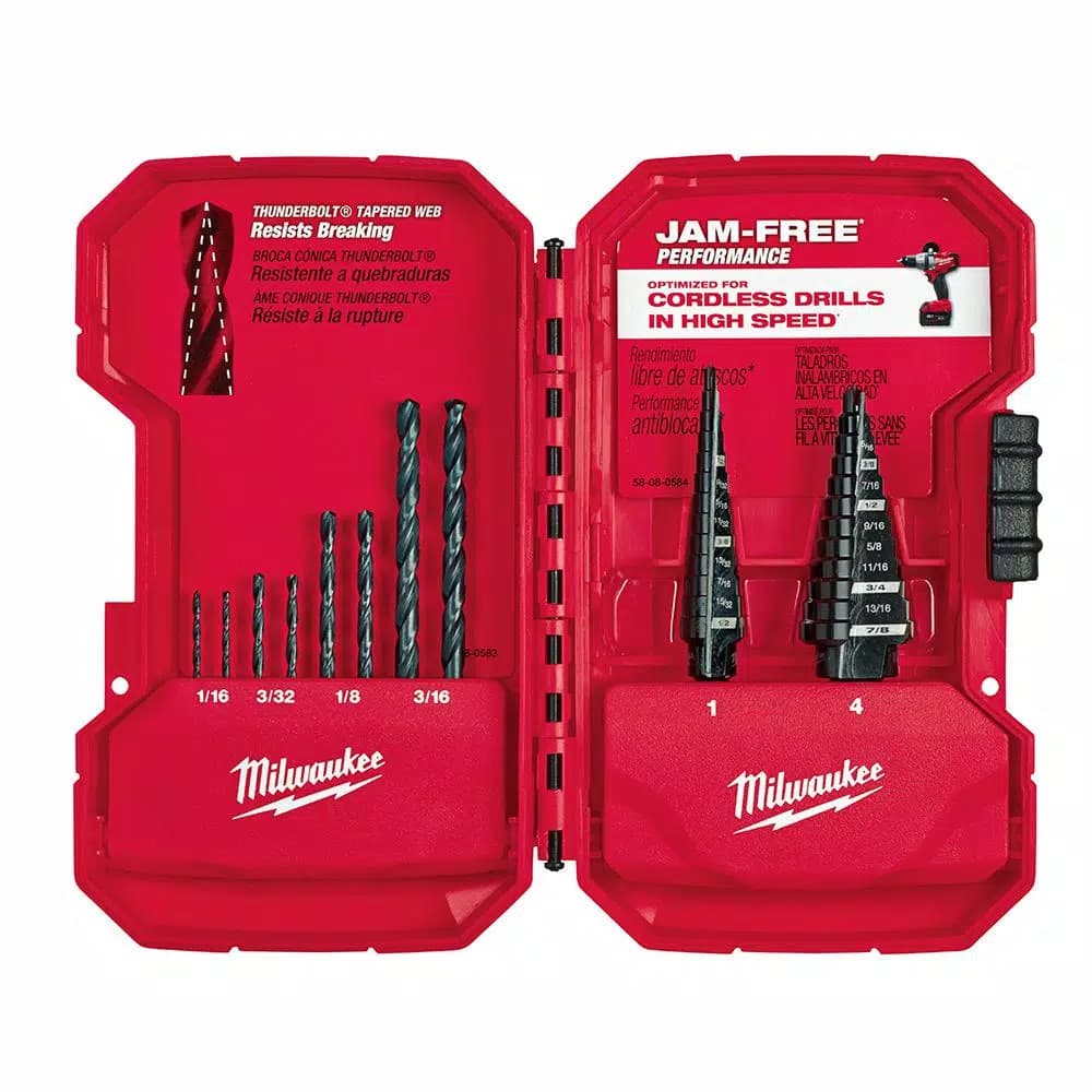 Milwaukee 10-Piece Black Oxide Step Drill Bit Set