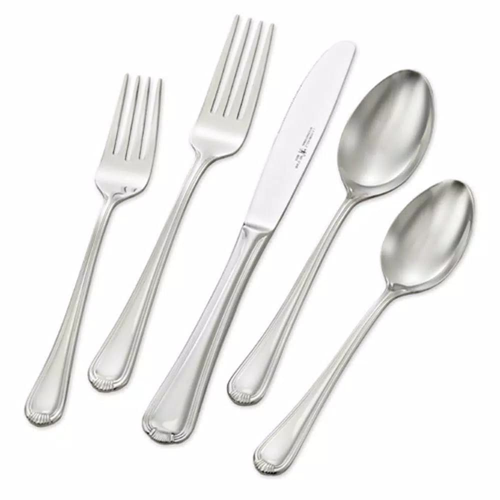 J.A. HENCKELS INTERNATIONAL Henckels International Alcea 65-Piece 18/10 Stainless Steel Flatware Set, Service for 12