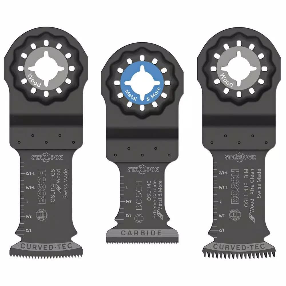 Bosch Starlock 3-Piece Oscillating Multi-Tool Accessory Blade Set
