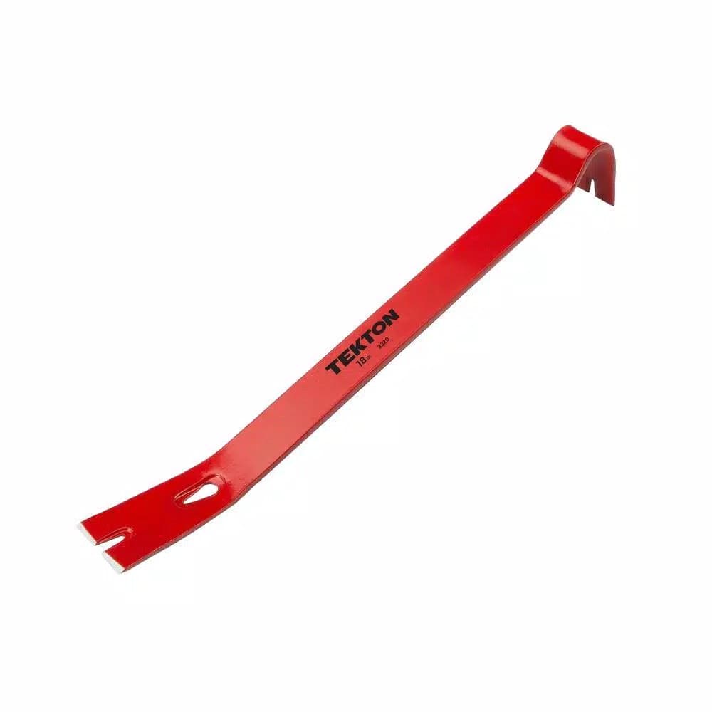 TEKTON 18 in. Flat Utility Pry Bar with Chisel Tips and 3 Nail Slots