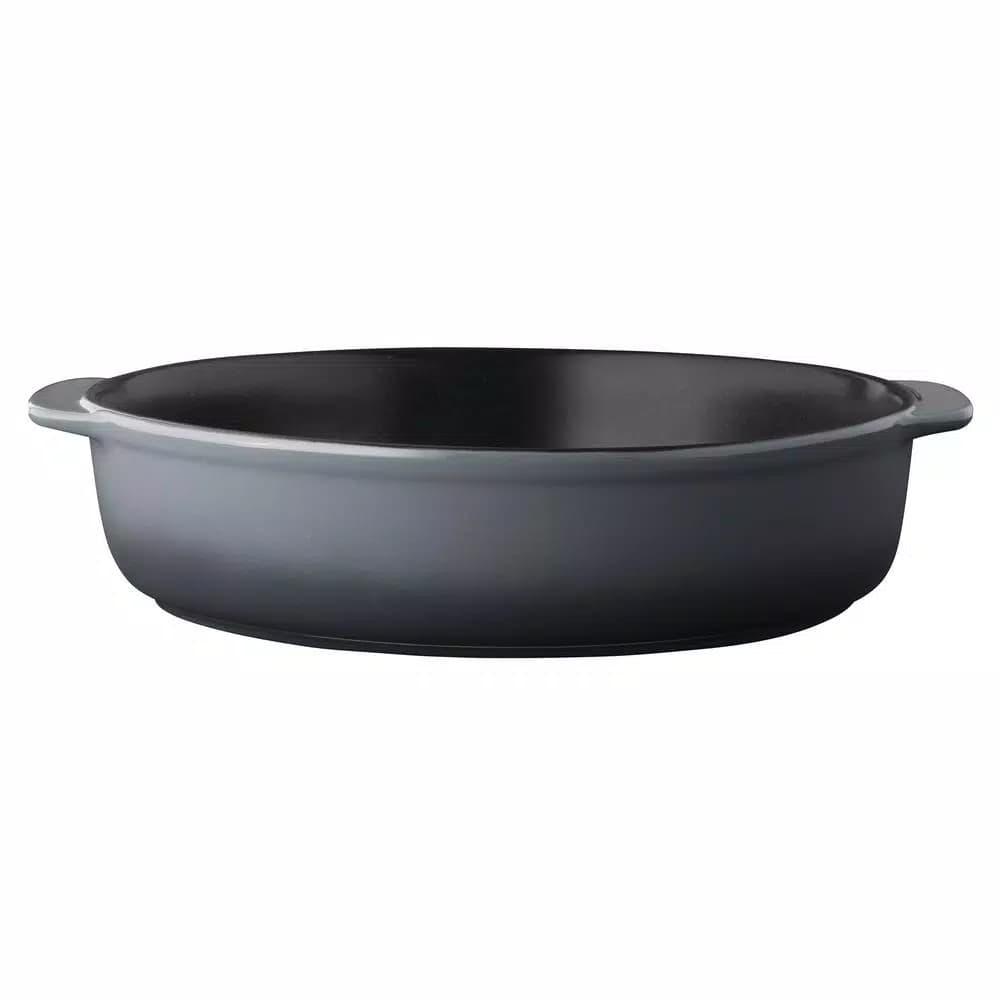 BergHOFF GEM 3 Qt. Stoneware Round Baking Dish, Grey Enamel Casserole Pan