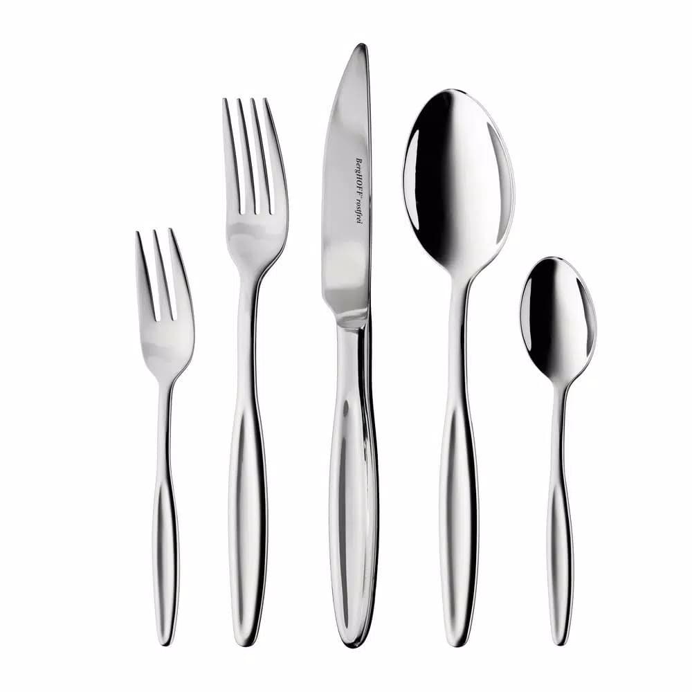 BergHOFF Ralph Kramer Folio 30-Piece Flatware Set, 18/10 Stainless Steel, Service for 6