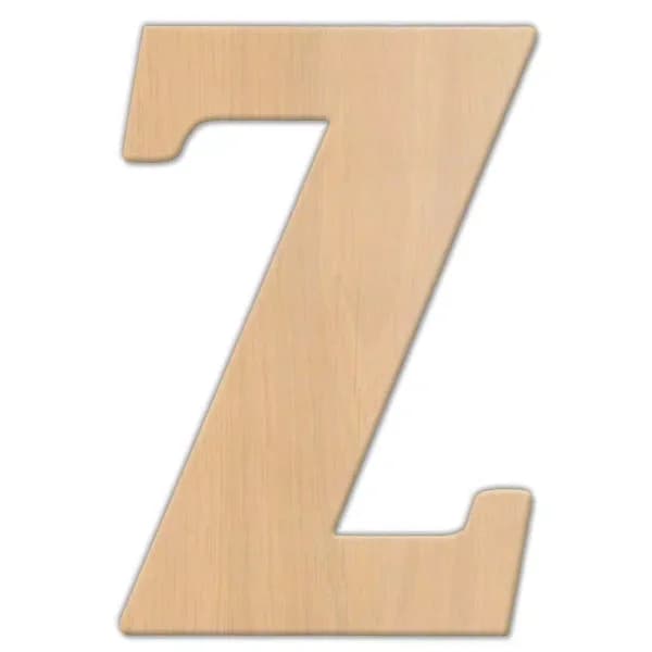 Jeff McWilliams Designs 23 in. Oversized Unfinished Wood Letter (Z) - Industrial Style Wall Decor