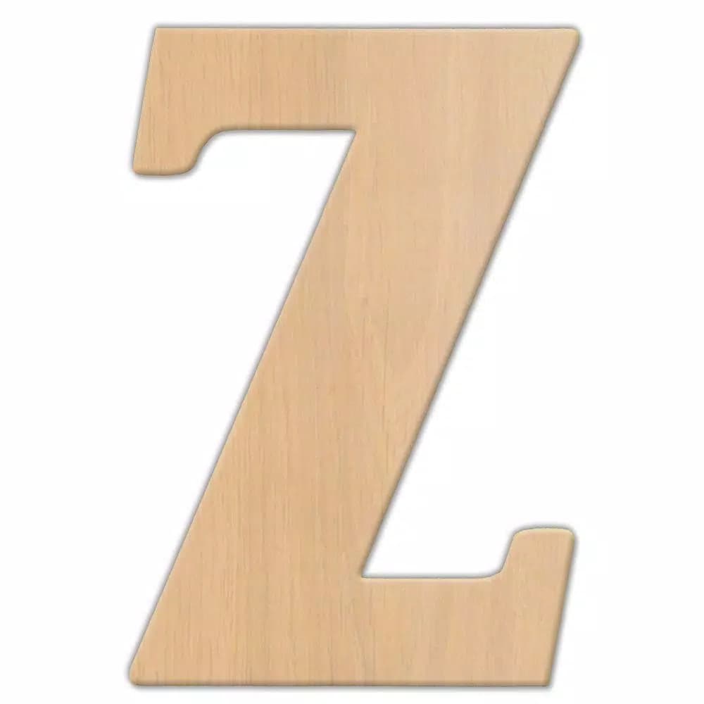Jeff McWilliams Designs 23 in. Oversized Unfinished Wood Letter (Z) - Industrial Style Wall Decor