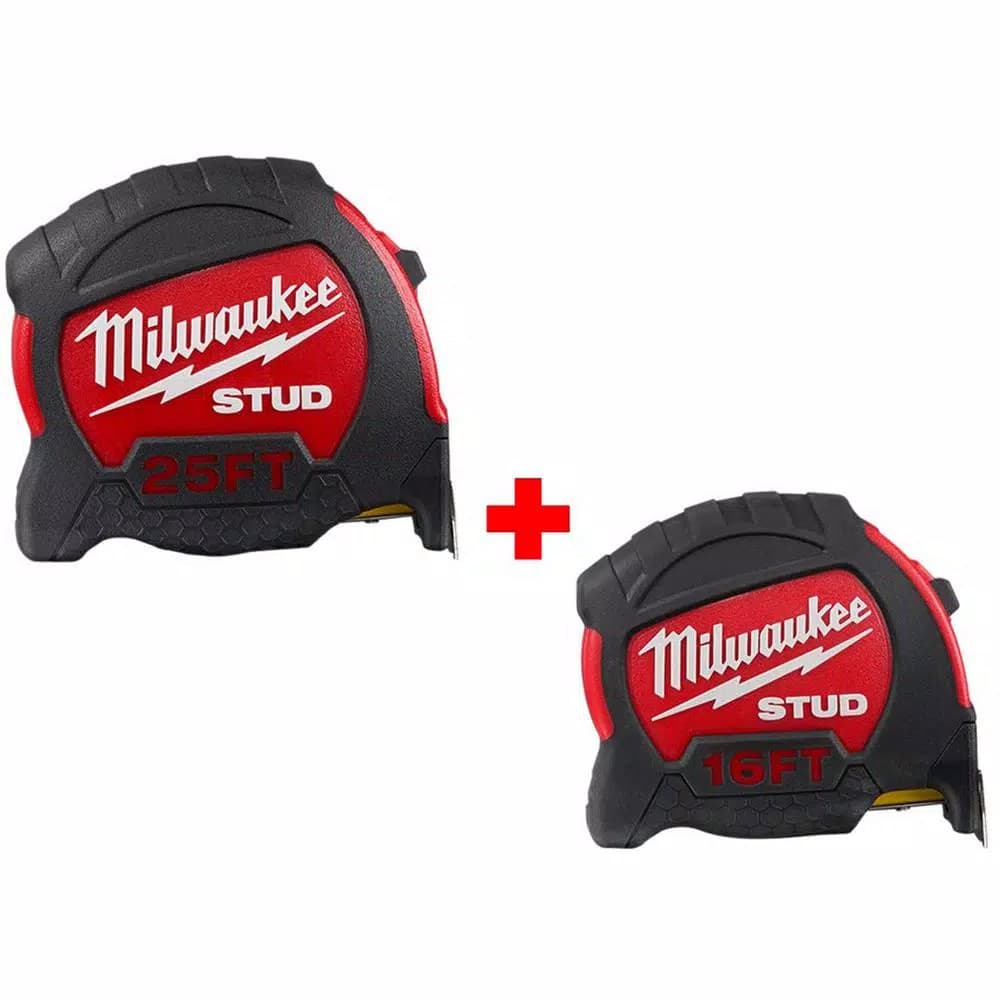 Milwaukee STUD Tape Measure 2-Pack (25 ft. and 16 ft.) with EXO360 Blade Technology
