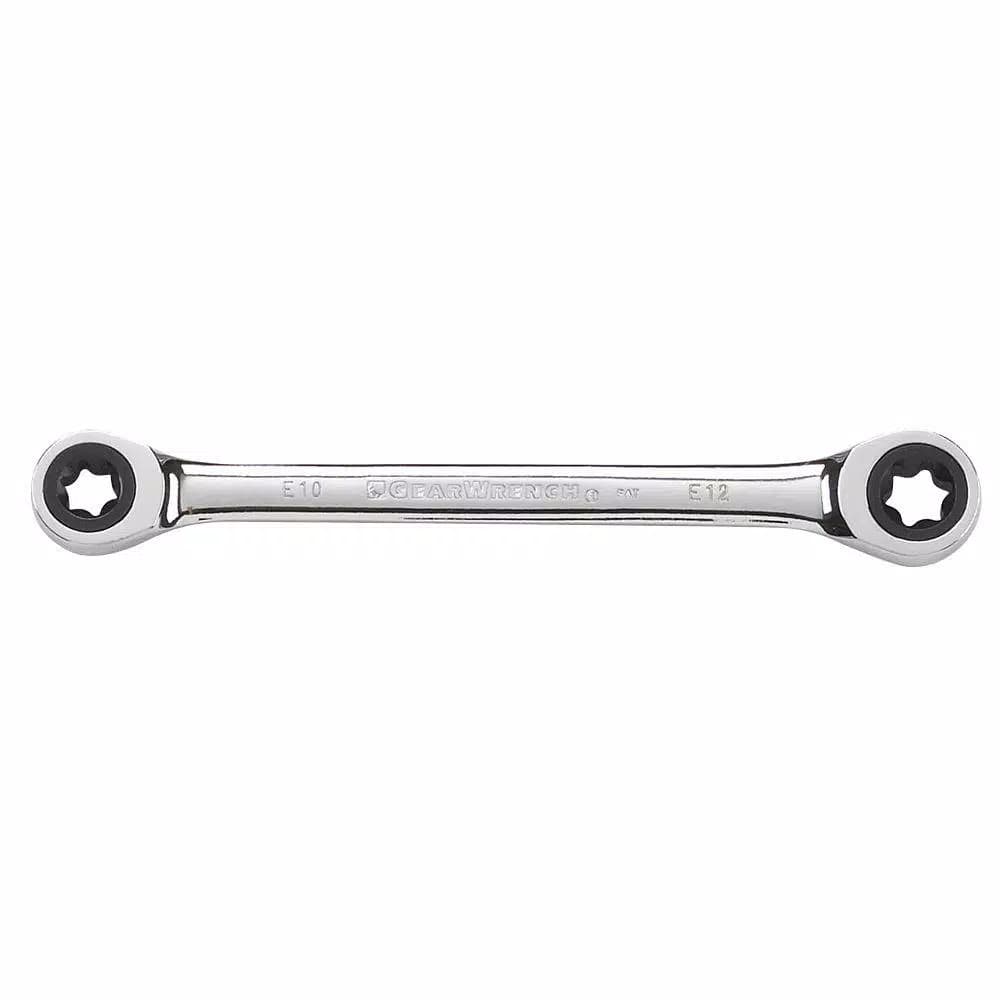 GearWrench E-Torx Ratcheting Double Box-End Wrench, E10 x E12