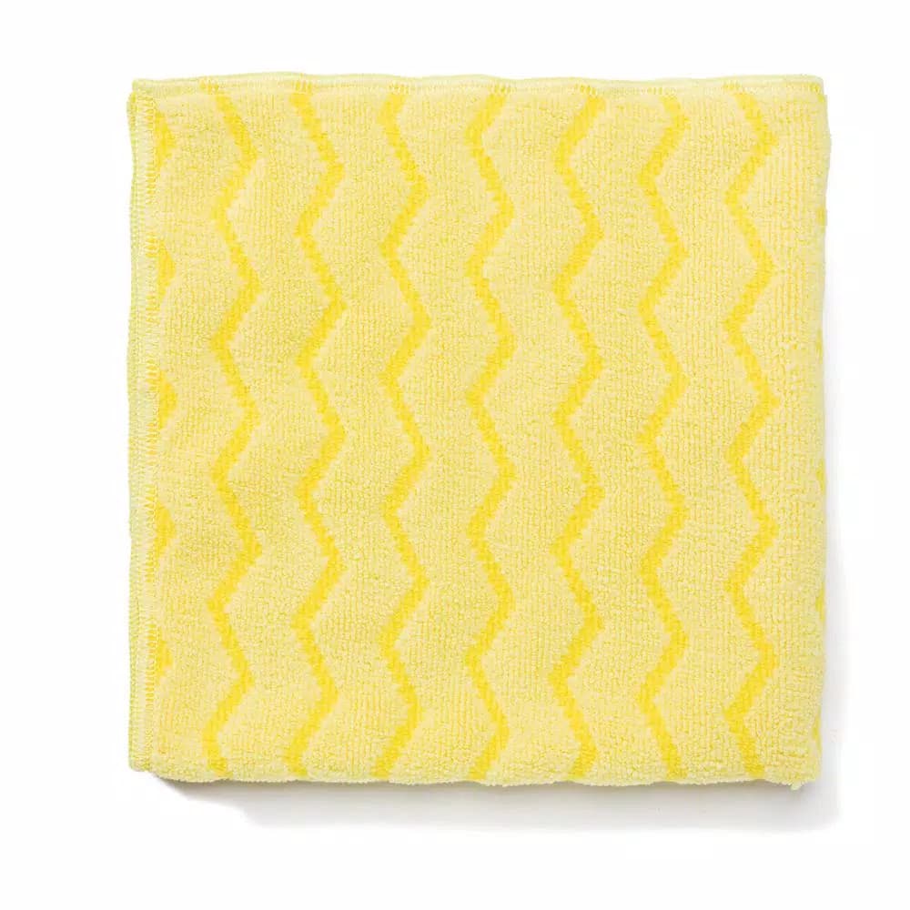 Rubbermaid Commercial Products HYGEN 16 in. Microfiber Bathroom Cloth, Yellow (Case of 12)