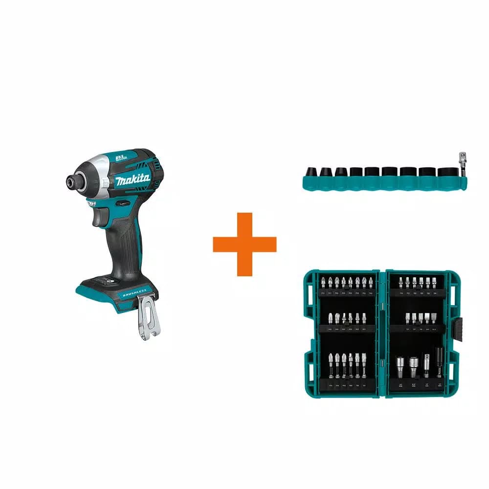Makita 18V LXT Brushless 3-Speed Impact Driver Bundle with ImpactXPS Socket and Bit Sets