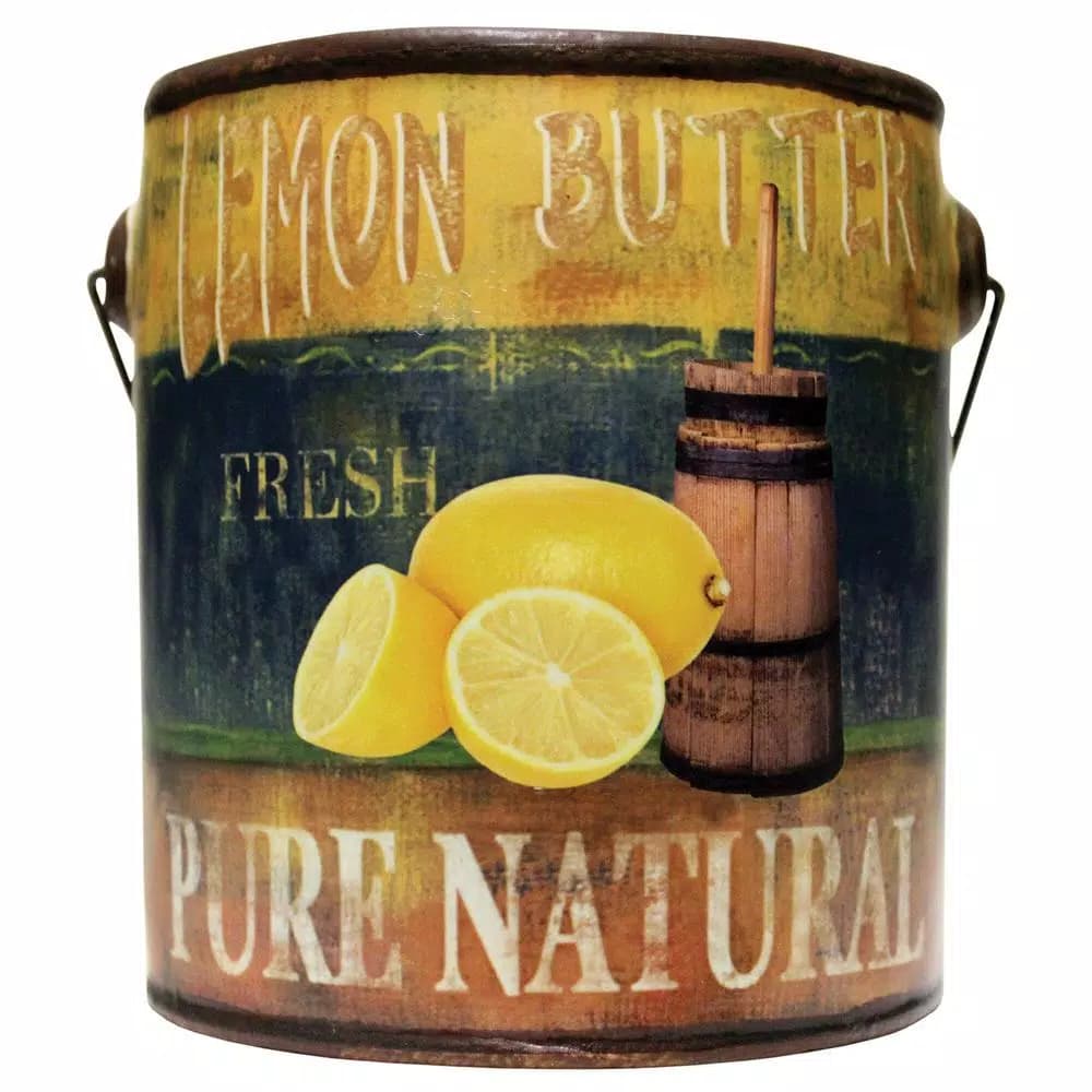 Unbranded Farm Fresh Lemon Butter Scented Ceramic Jar Candle, 20oz