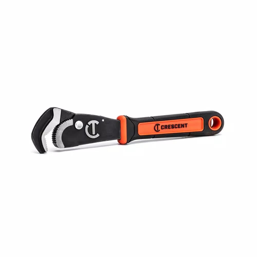 Crescent 12 in. Self-Adjusting Pipe Wrench, Spring-Loaded Ratcheting Action