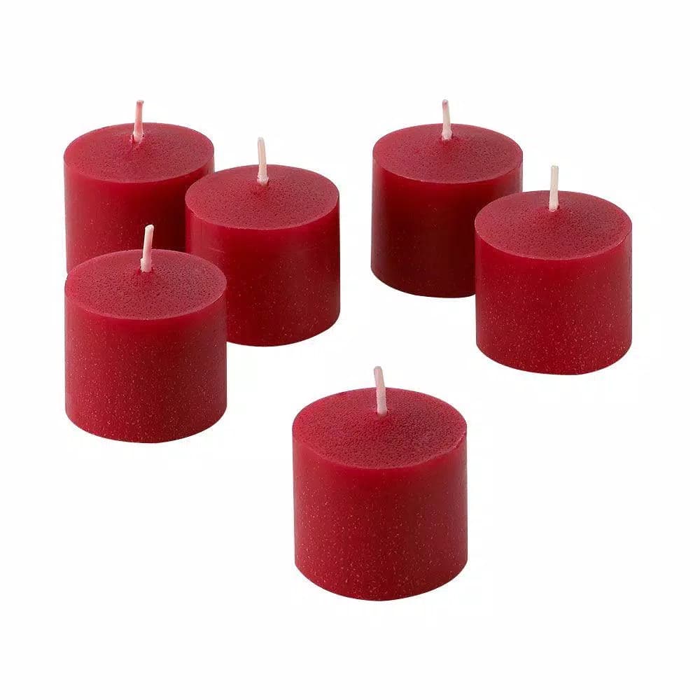 Light In The Dark Red Apple Cinnamon Scented Votive Candles, 10-Hour Burn Time (Set of 12)