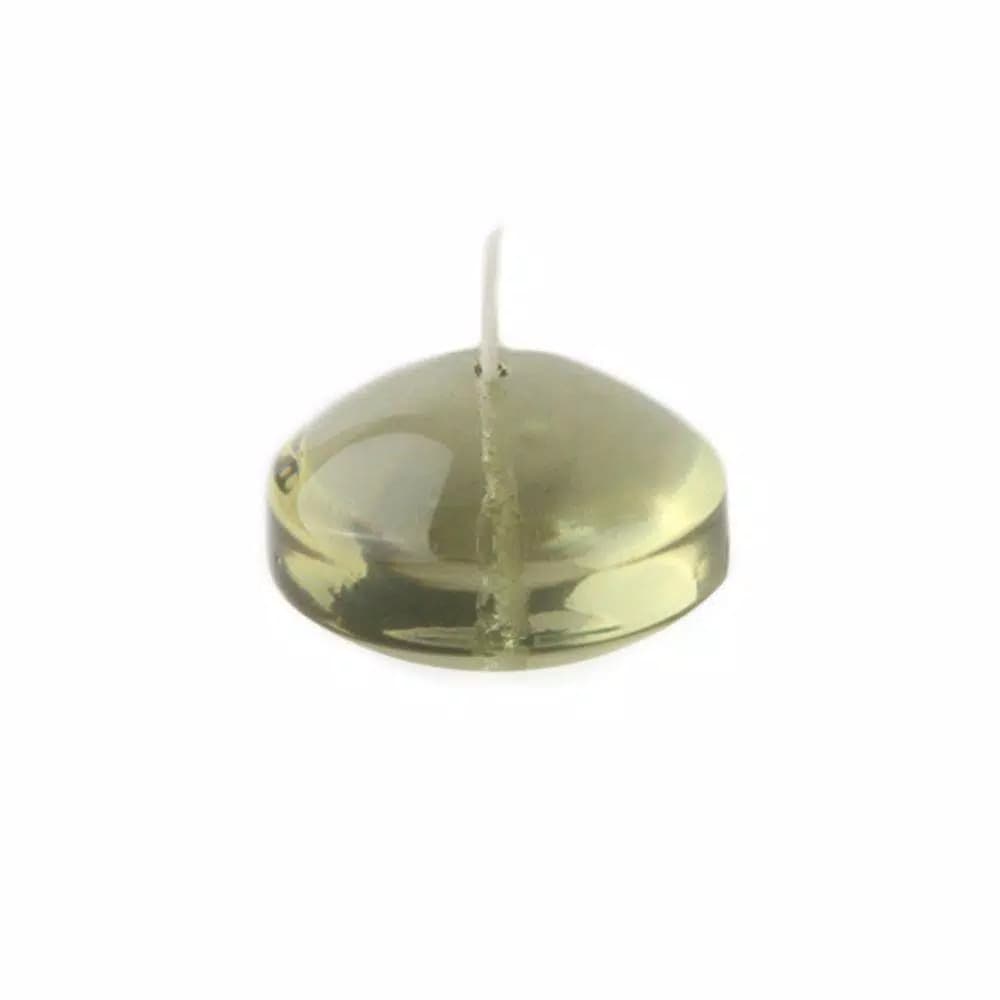 Zest Candle Clear Sage Green Gel Floating Candles, 1.75 in. Diameter (Box of 12)