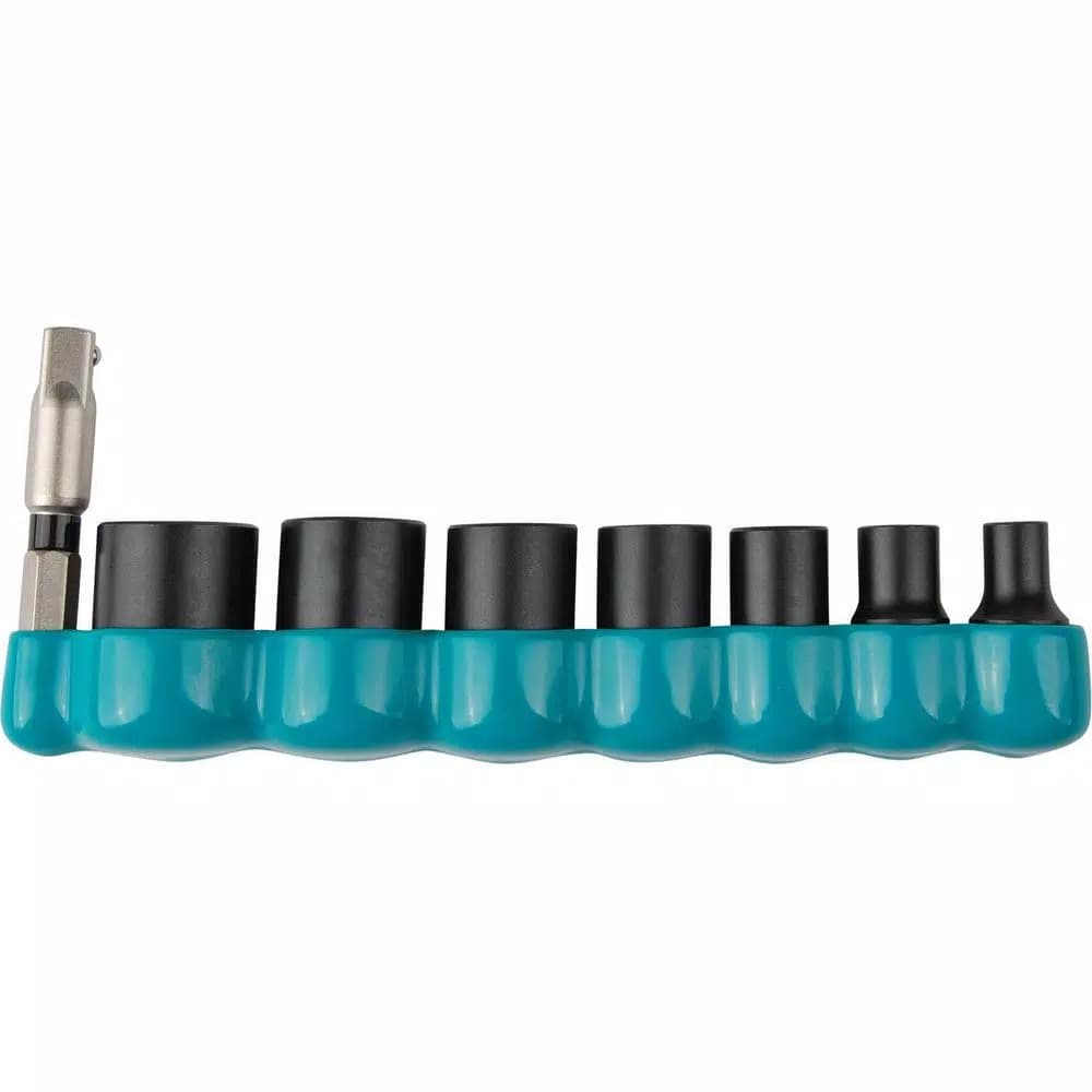 Makita ImpactXPS 1/4 in. Drive 6-Point Metric Impact Socket Set with Adapter, 8-Piece