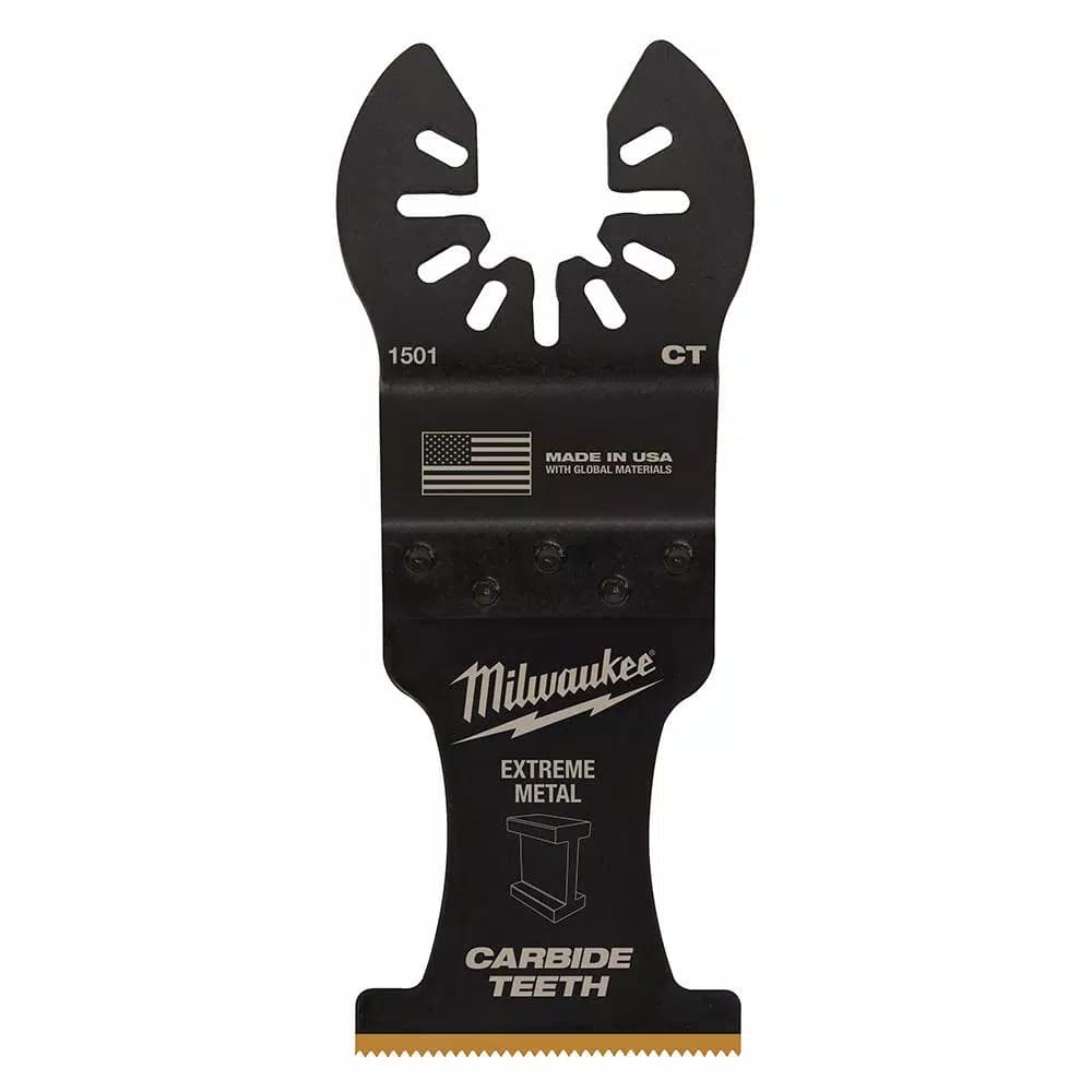 Milwaukee 1-3/8 in. Carbide Universal Fit Extreme Metal Cutting Oscillating Multi-Tool Blade