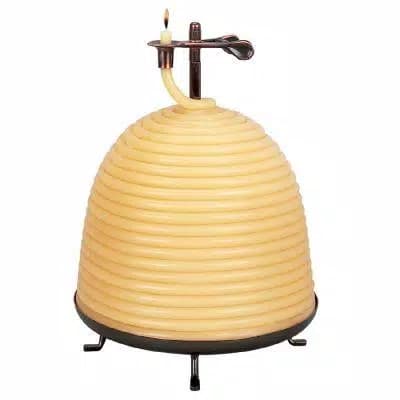 Candle by the Hour 160 Hour Beehive Coil Candle - Natural Beeswax Customizable Burn Time