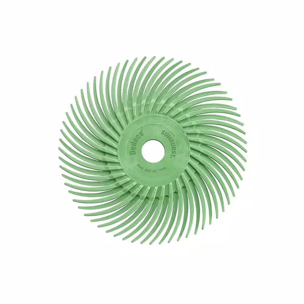 Dedeco Sunburst 3 in. Radial Discs 1 Micron Ultra-Fine Polishing Tool, 3/8 in. Arbor (12-Pack)