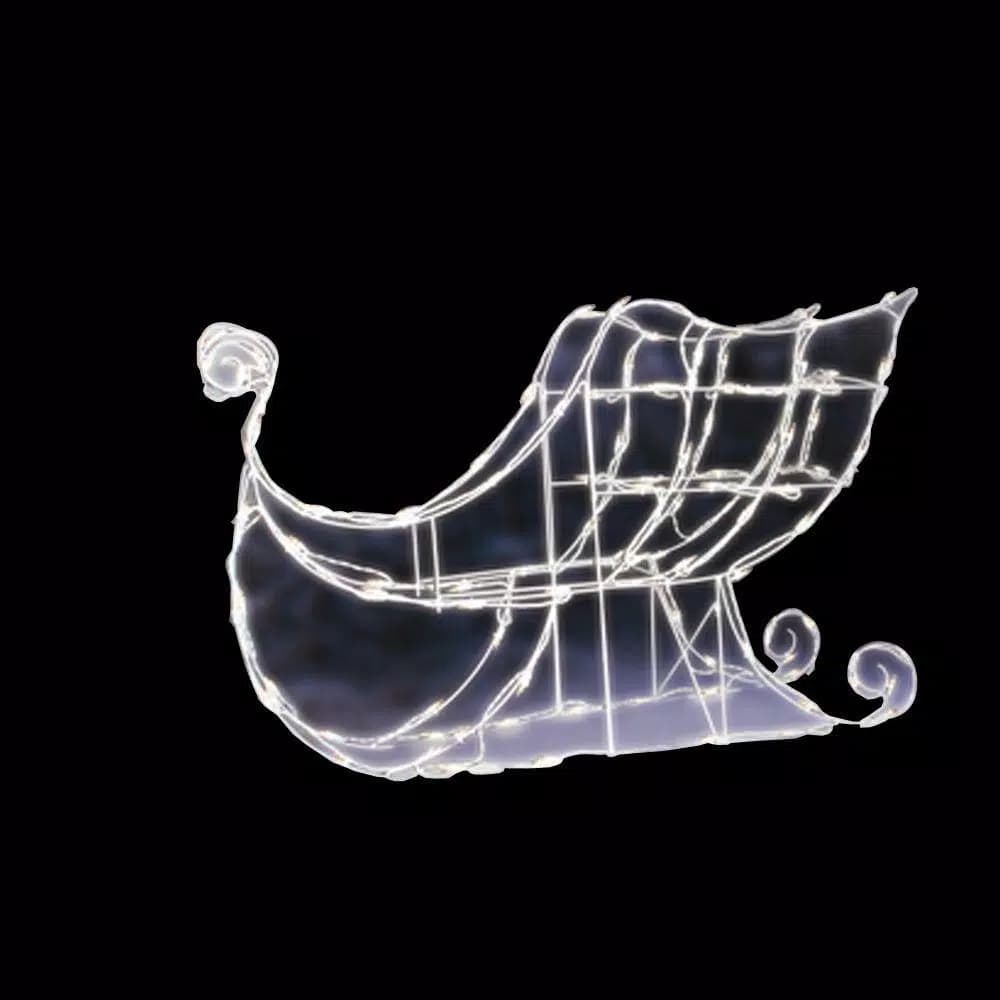 Unbranded Brite Star 42 in. Wire Frame Sleigh with 105 Warm White Incandescent Lights