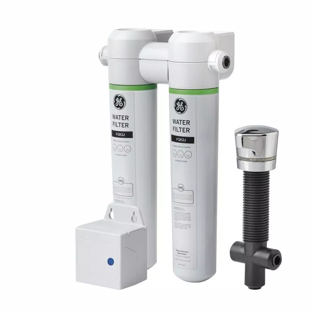 GE Under Sink Dual Flow Water Filtration System, NSF Certified, Reduces Lead & Chlorine