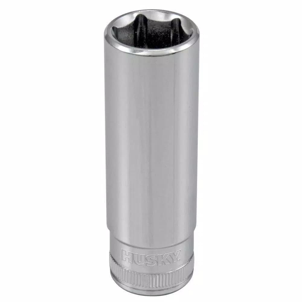 Husky 15 mm 6-Point Metric Deep Socket, 3/8 in. Drive