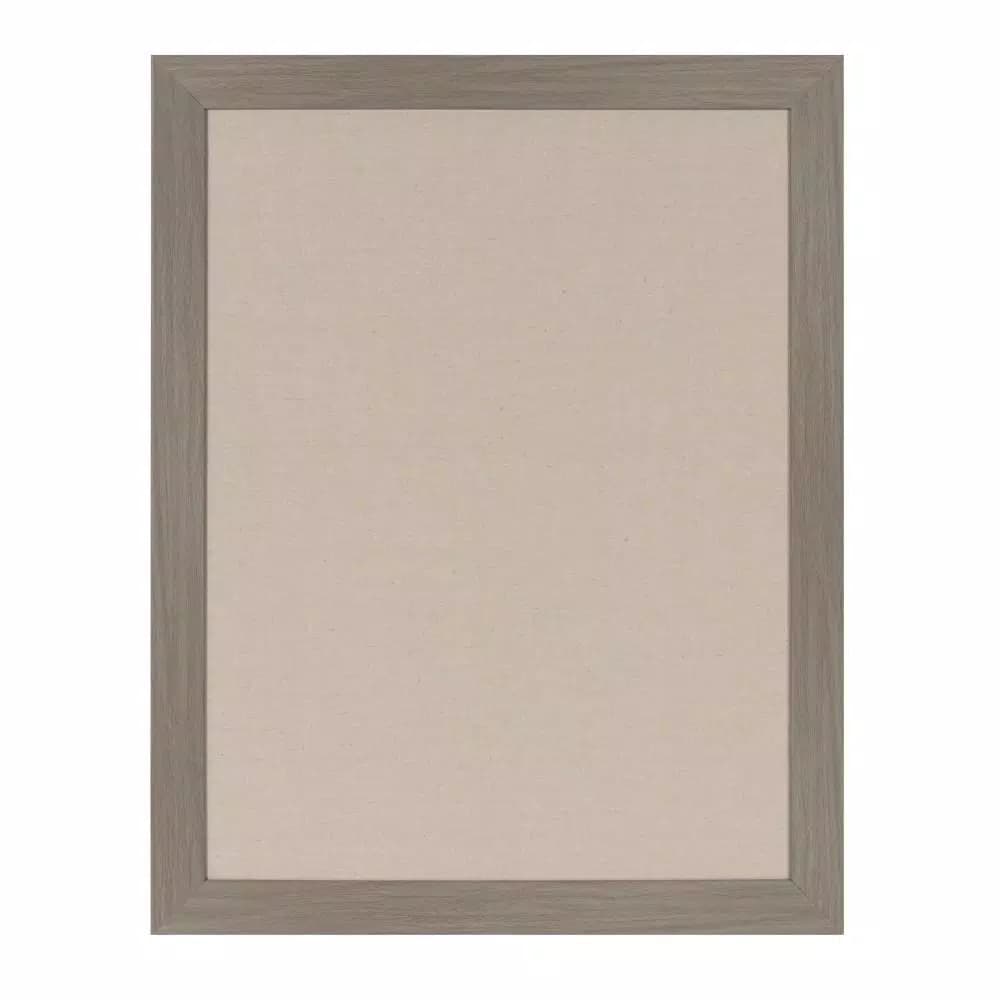 DesignOvation Beatrice Fabric Pinboard Memo Board - Framed Linen Bulletin Board for Home and Office