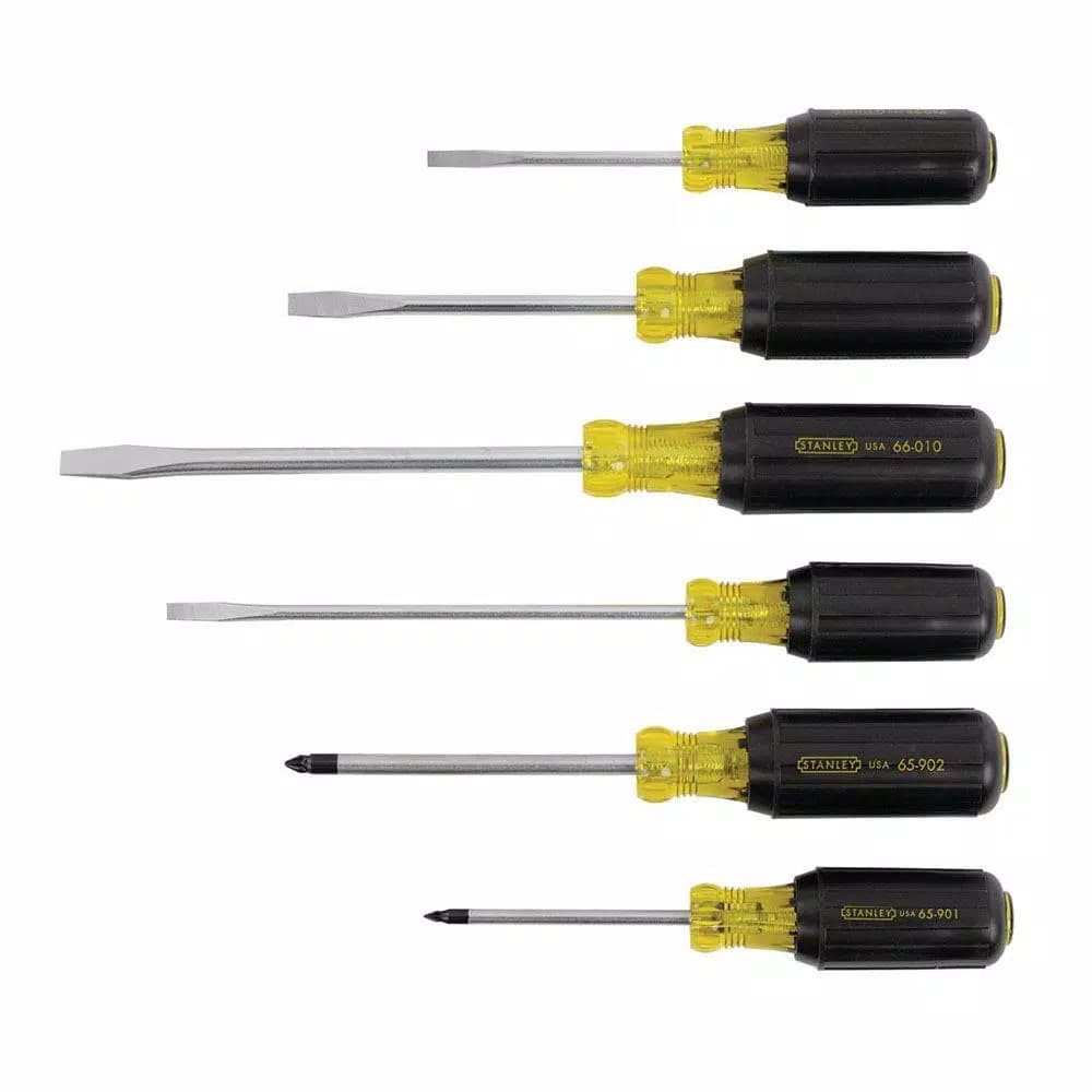 Stanley 6-Piece Screwdriver Set with Alloy-Steel Blades