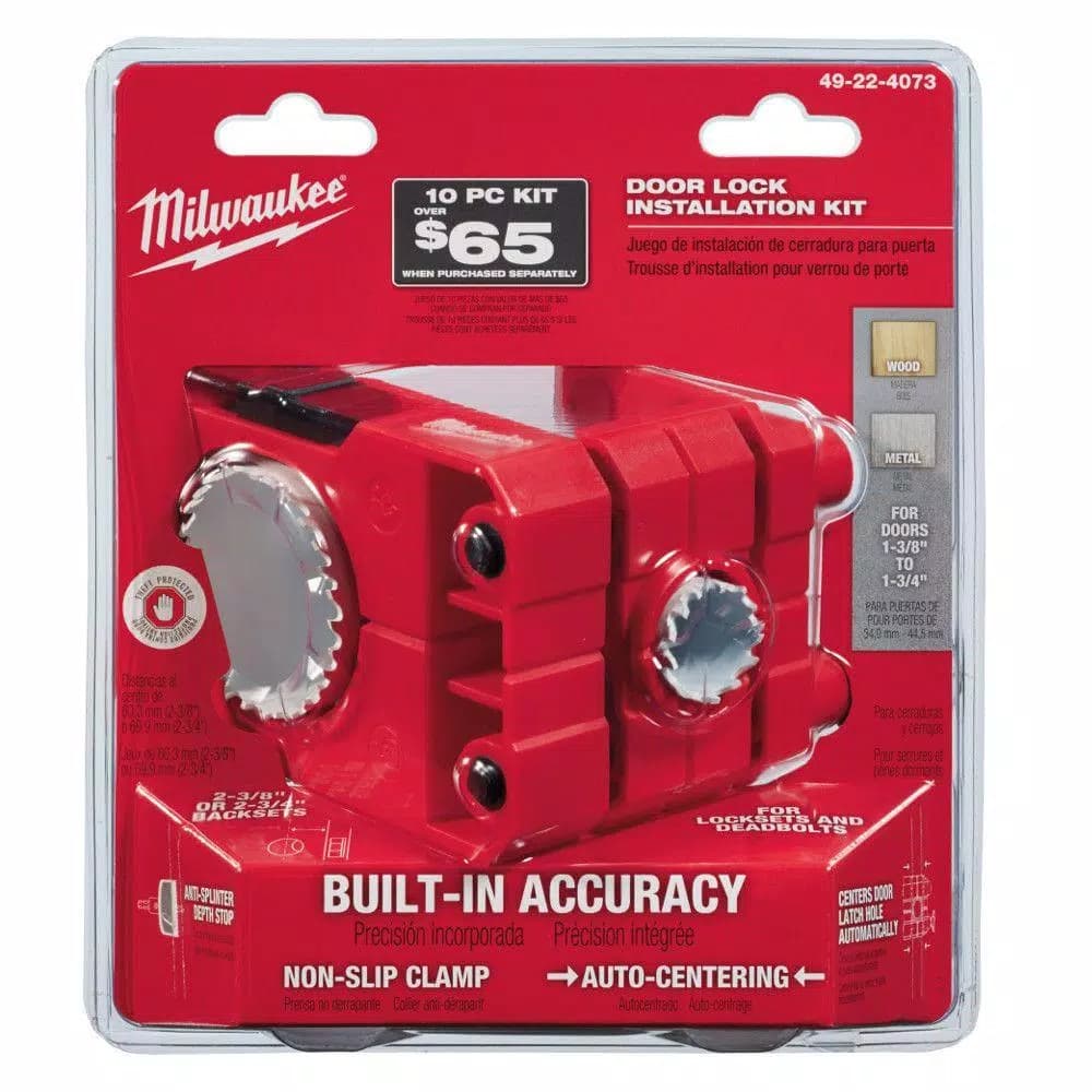 Milwaukee HOLE DOZER Bi-Metal Door Lock Installation Hole Saw Set