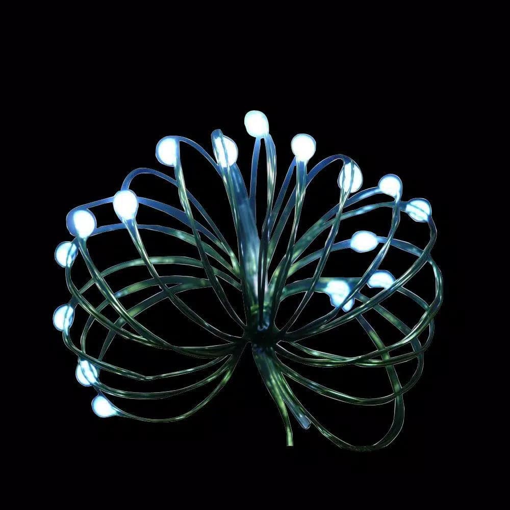Starlite Creations 9 ft. 36-Light Battery Operated LED Ultra Thin Wire String Lights, White (Bundle of 2)