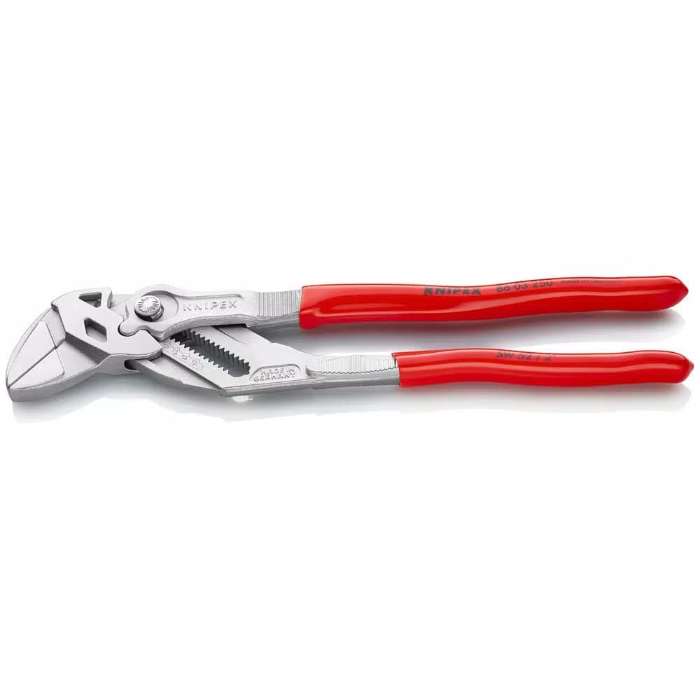 KNIPEX 10 in. Pliers Wrench with Smooth Parallel Jaws and Ratcheting Action