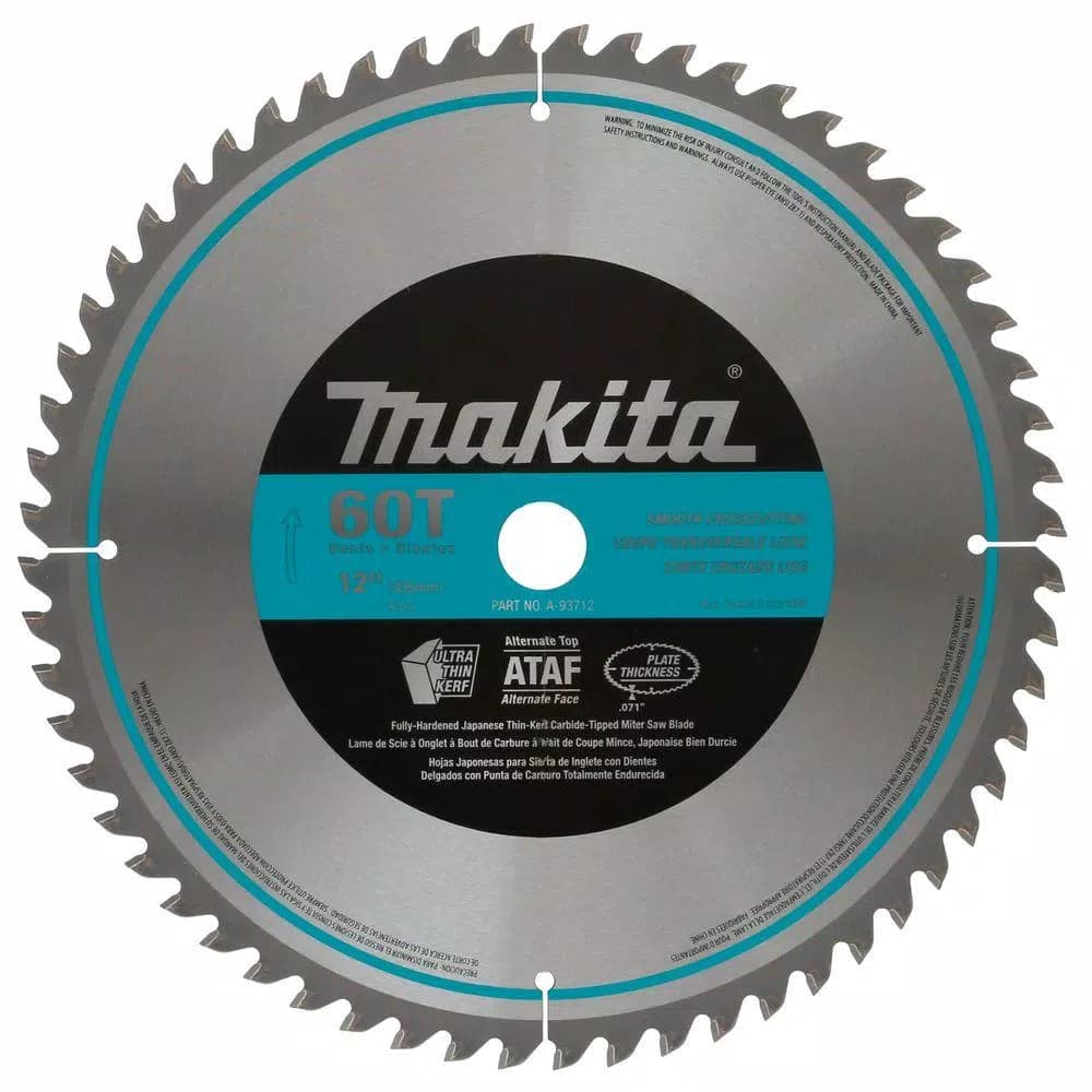 Makita 12 in. 60-Teeth Micro-Polished Miter Saw Blade for Wood