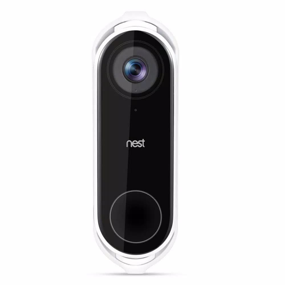 Wasserstein Adjustable Angle Wall Mount for Google Nest Hello Video Doorbell, White