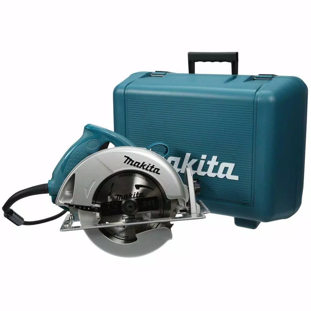 Makita 15 Amp 7-1/4 in. Corded Circular Saw with 56 Degree Bevel Capacity and Hard Case